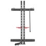 VEVOR Power Cage Klappbar 454 kg Belastbar, Wandmontiertes Power Rack, Multifunktionales Krafttrainingsgerät mit Landminenbefestigung & verstellbaren J-Haken & Klimmzugstange für Heimfitnessstudio
