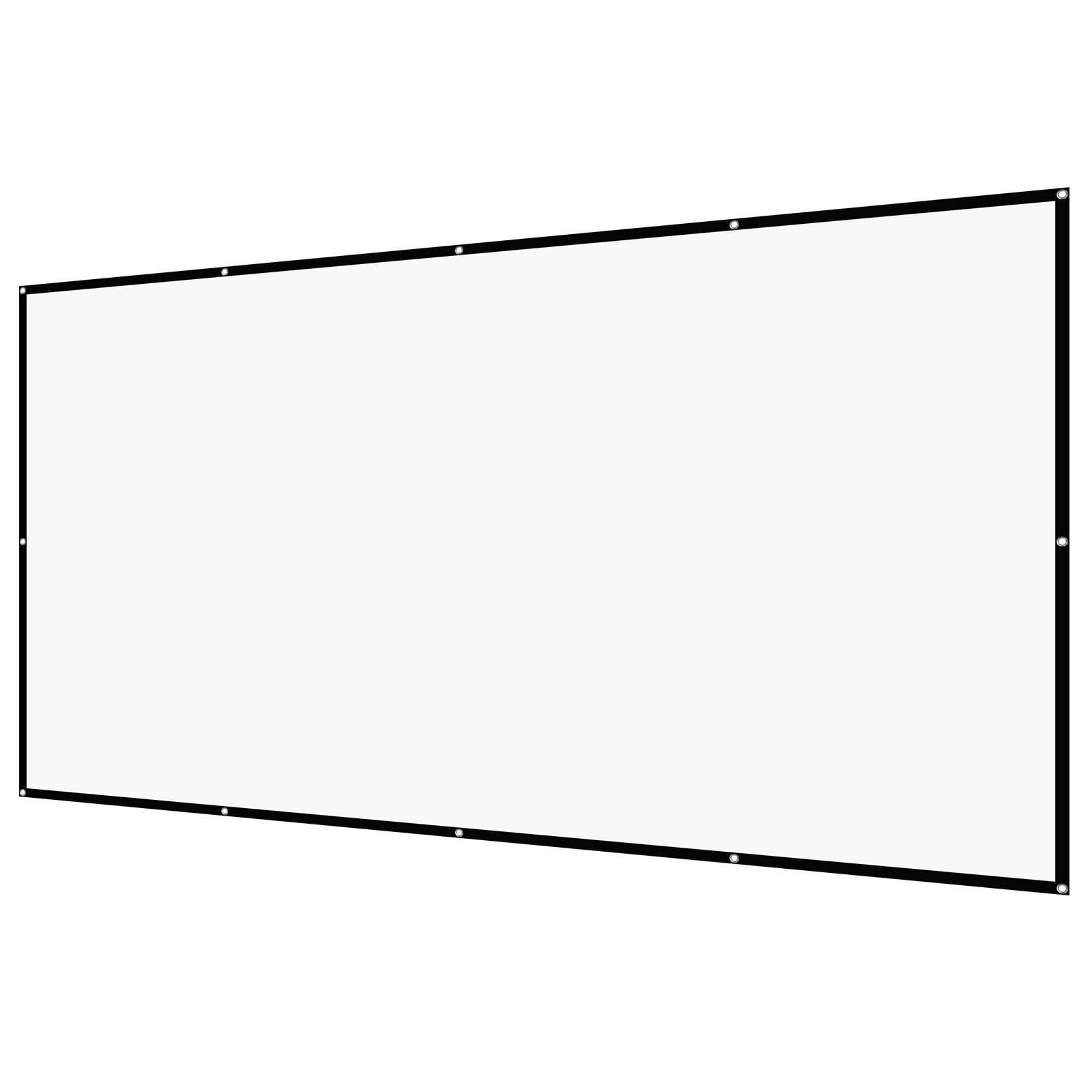 VEVOR manuelle Projektionsleinwand Beamer Leinwand, 150 Zoll 16:9 4K 1080 HD, wandmontierte Projektionsleinwand mir mit 12 Haken und doppelseitigen Klebebändern, Filmprojektion für Heimkino