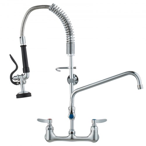 Wand-Wasserhahn 63,5 Cm Hoch – Kommerzielle Küchenarmatur Mit Vorspülsprüher