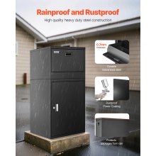VEVOR Paketbriefkasten Paketbriefbox Packstation Paketkasten 500x398x980mm