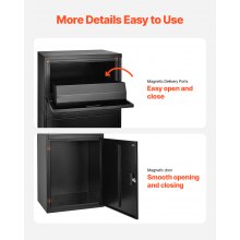 VEVOR Paketbriefkasten Paketbriefbox Packstation Paketkasten 500x398x980mm