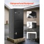 VEVOR Paketbriefkasten 1198x500x360 mm, Paketkasten mit Schloss, Paketbriefbox aus verzinktem Stahl mit Diebstahlschutzdesign, Packstation für Zuhause und das Büro, schwarz