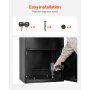 VEVOR Paketbriefkasten 1198x500x360 mm, Paketkasten mit Schloss, Paketbriefbox aus verzinktem Stahl mit Diebstahlschutzdesign, Packstation für Zuhause und das Büro, schwarz