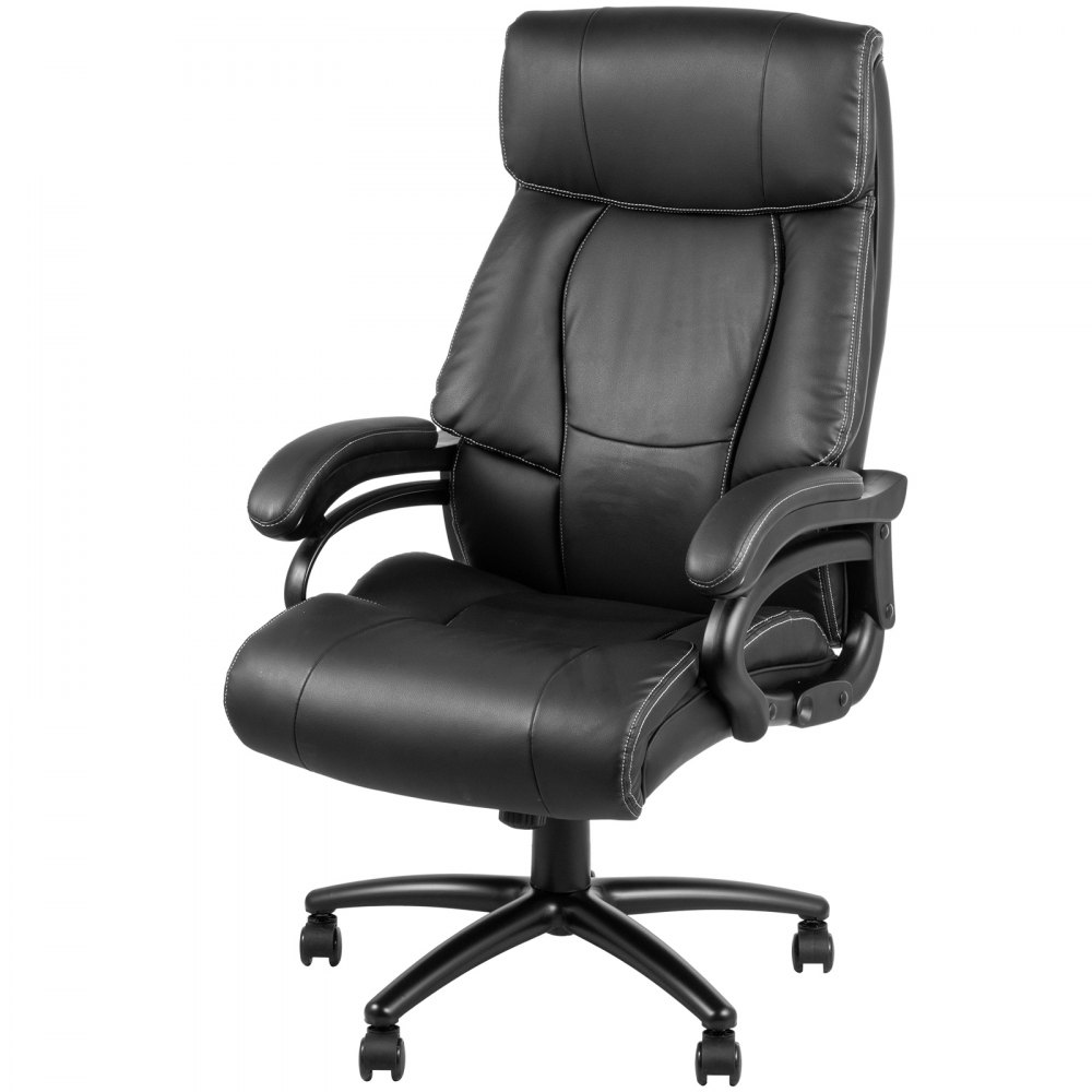 Bürostuhl Bürosessel Schwarz Schreibtischstuhl Ergonomischer Drehstuhl Pvc