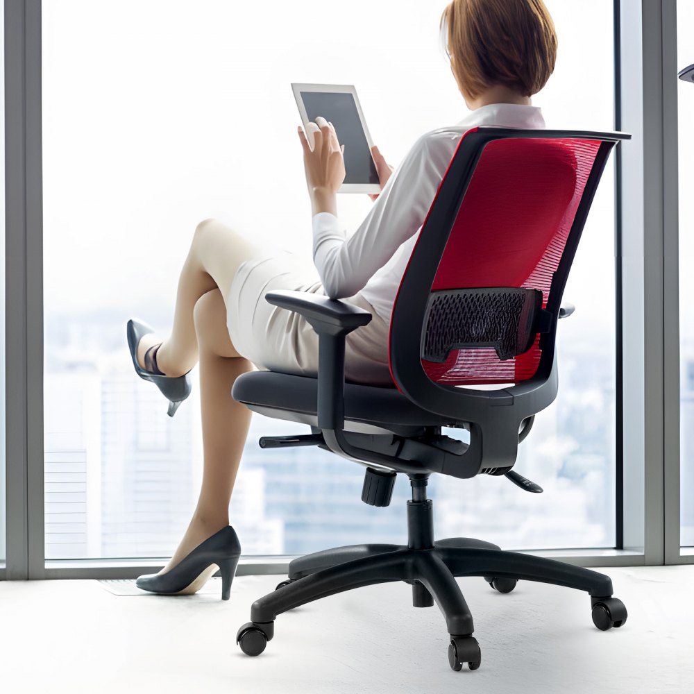 VEVOR Replacement Office Chair Base, 28 inch, 2500 lbs static load, heavy-duty universal computer desk chair stool base with 5 casters, gas cylinder and seat plate, replacement desk chair base, black