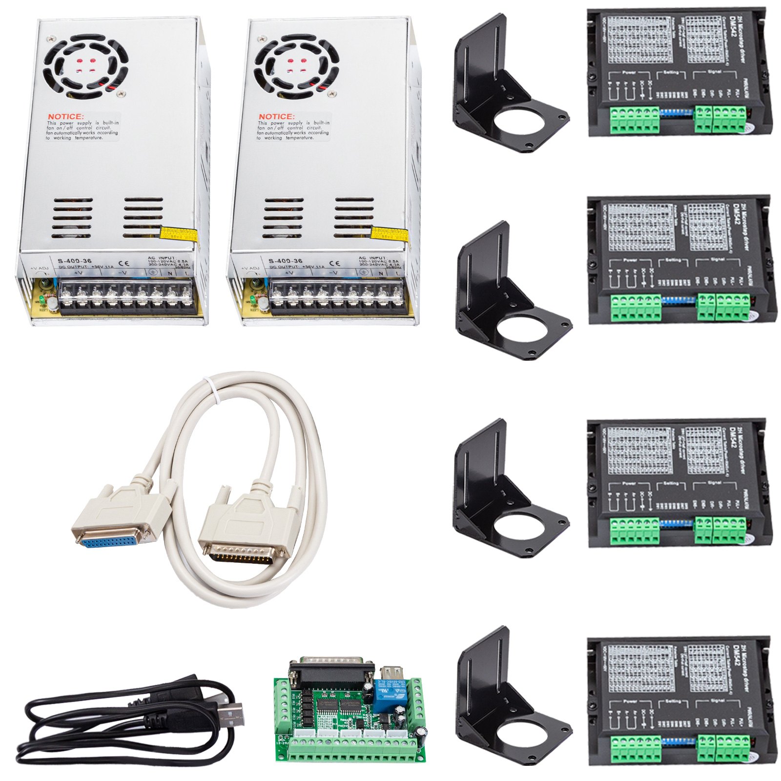 Vevor 4 Stepper Motor Nema 23 Schrittmotor Kit 12 Ncm 4,2a 1,8° Mit Usb-kabel