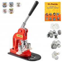 VEVOR Buttonmaschine Knopfmachermaschine 32 mm Button-Stanzmaschine 500 Stk Blechdeckel DIY Button-Pressmaschine Button Button Maker für Personalisiertes