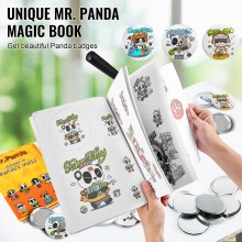 VEVOR Buttonmaschine Knopfmachermaschine, 75 mm (3 Zoll) Badge Punch Press Set, Kinder DIY Geschenke Pin Maker, Button Herstellung Zubehör mit 500 Stk. Button Ersatzteile & Kreisschneider & Zauberbuch