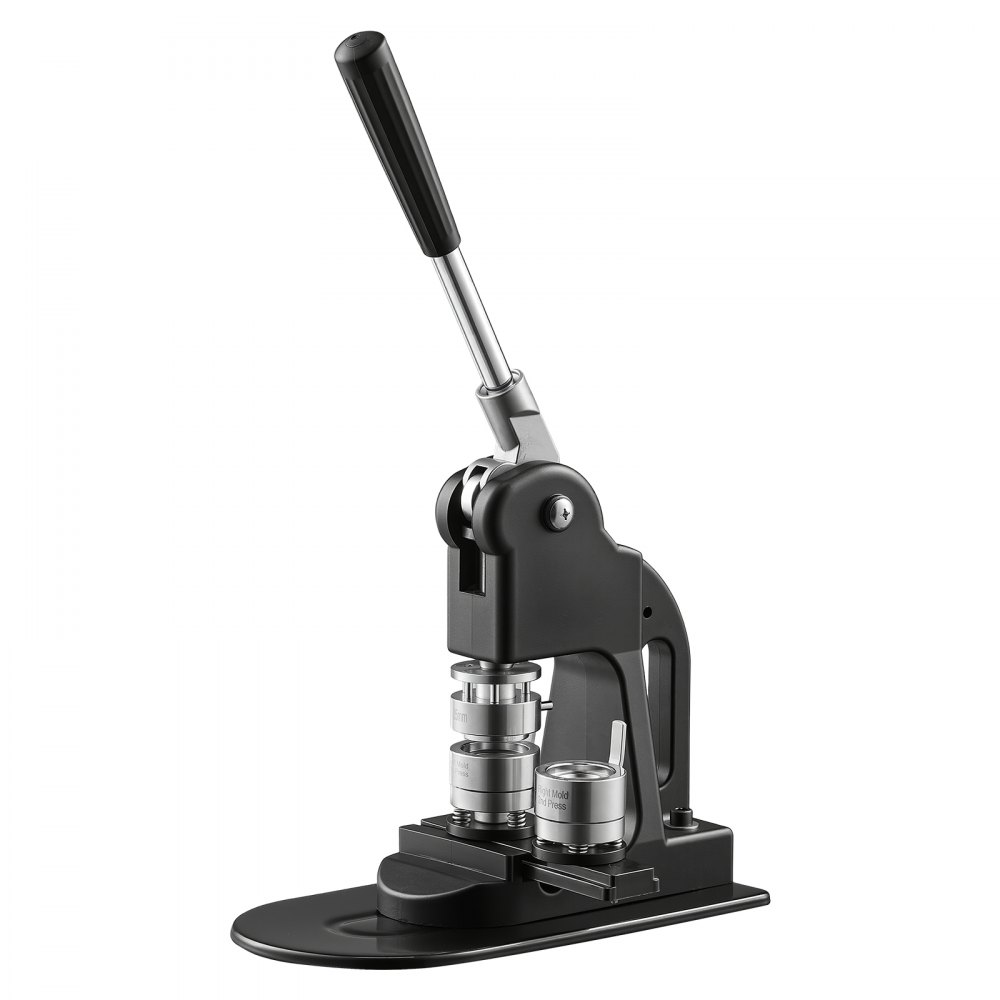 VEVOR Buttonmaschine 25 mm Badgemaker 500-tlg. Button-Ersatzteilset Schwarz, mit Kreisschneider Zauberbuch Sechskantschlüsseln für DIY-Anstecker Pins Kühlschrankmagnete & Schlüsselanhänger