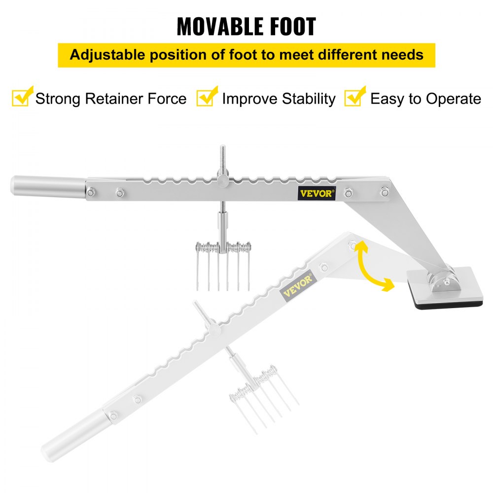VEVOR 625 mm Nivellierstange Single Leg Dent Puller 200 mm Dent Pull Bar tragbarer Nivellierstange 6 Klauenhaken