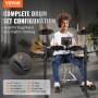 VEVOR E-Drum-Set, 15 Drum-Kits & 150 Sounds Elektronisches Schlagzeug, USB MIDI-unterstütztes 20,32 cm Leises Mesh-Snare-E-Drum-Set mit 25,4 cm Becken, Drumsticks & Kopfhörer, Anfänger & Erwachsene