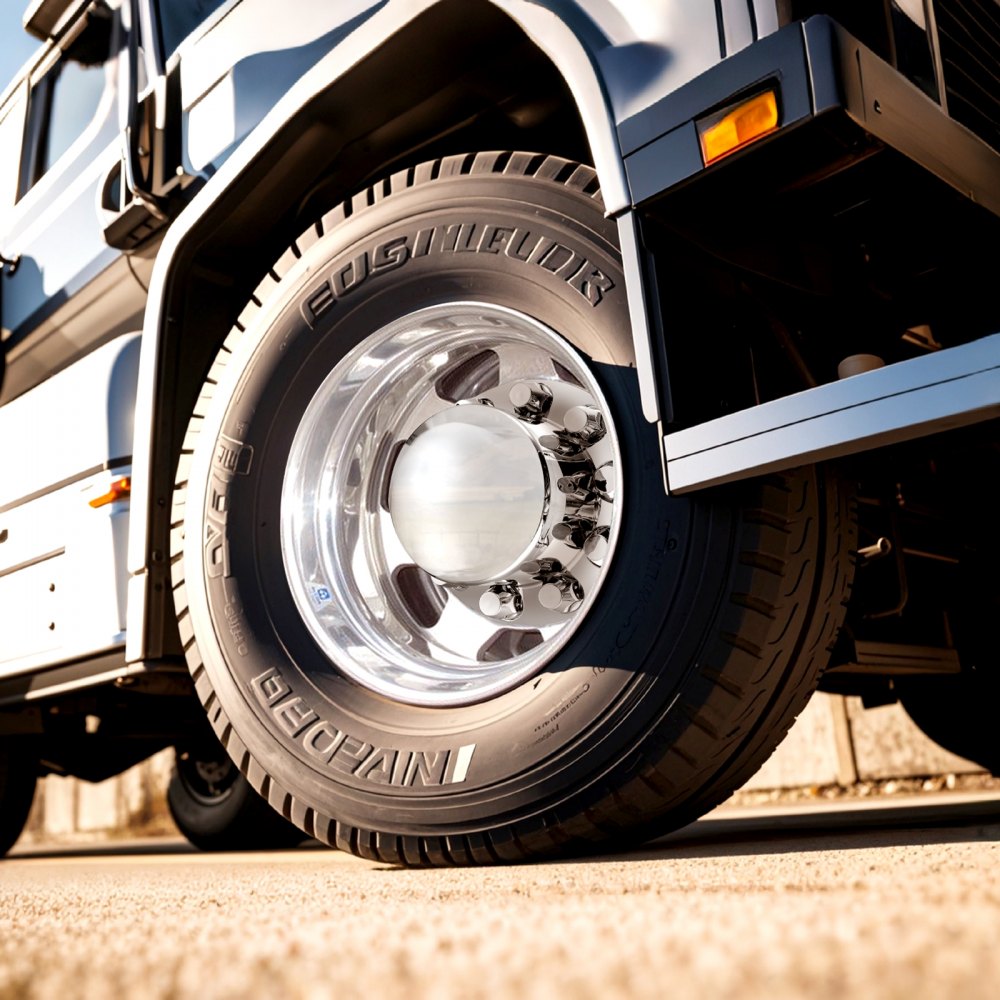 VEVOR Radkappen für die Hinterachse gewölbte Achsabdeckung für Sattelschlepper, galvanisierte ABS-Radmutternabdeckungen 4-teiliges komplettes Achsabdeckungs-Kombi-Set helles Silber Autodekoration