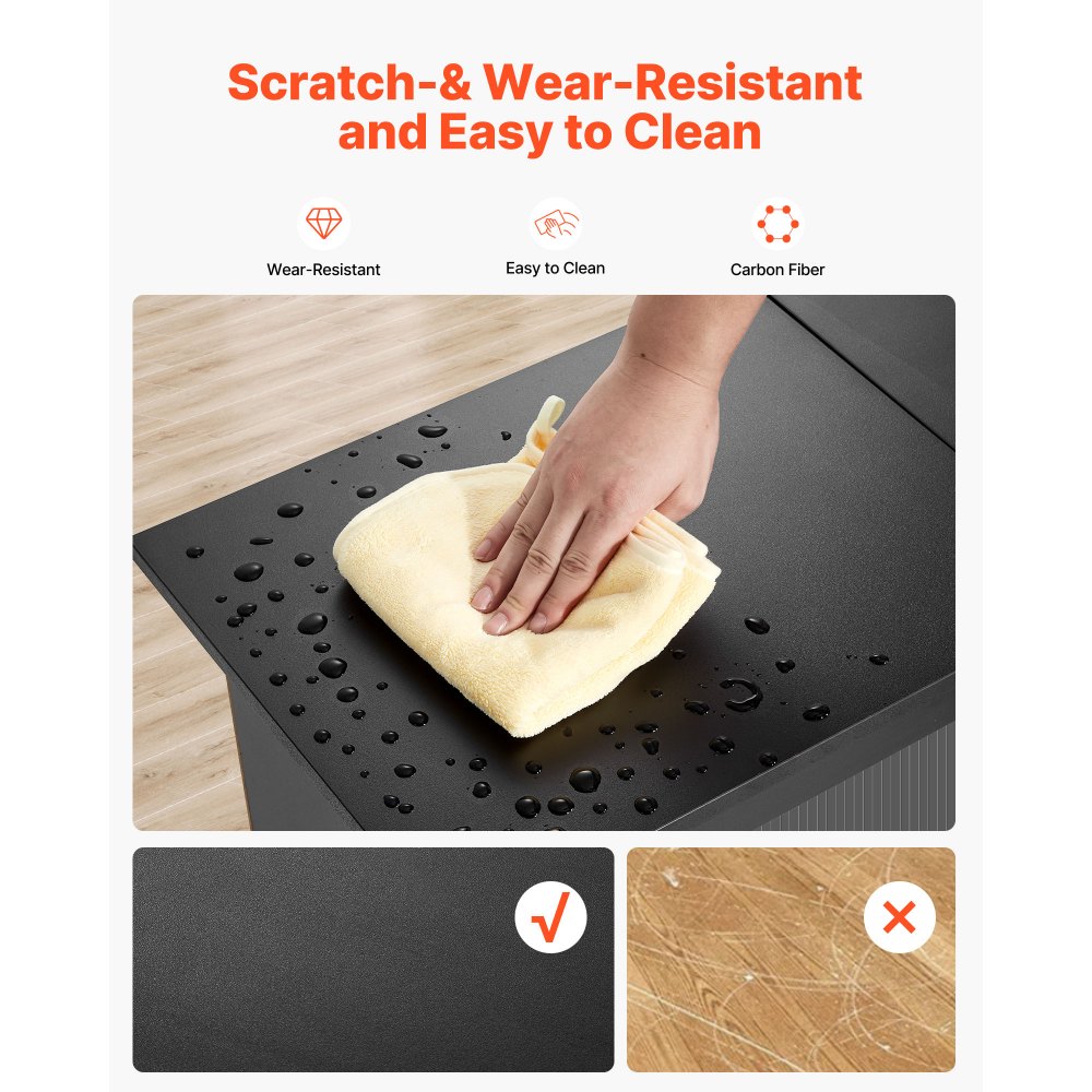 VEVOR TV Stand for TVs up to 1651 mm, Modern Entertainment Center with Light Strip, Wooden TV Cabinet Storage with Glass Doors and Adjustable Shelves, Console Table for Living Room and Bedroom, Black