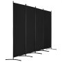 VEVOR Raumteiler 4 Paneele Paravent 3464 x 1840 x 520 mm, faltbarer Sichtschutz & tragbarer Trennwandteiler zur Raumtrennung, freistehende Raumteiler für Büro Schlafzimmer Arbeitszimmer, Schwarz