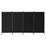 VEVOR Raumteiler 4 Paneele Paravent 3464 x 1840 x 520 mm, faltbarer Sichtschutz & tragbarer Trennwandteiler zur Raumtrennung, freistehende Raumteiler für Büro Schlafzimmer Arbeitszimmer, Schwarz