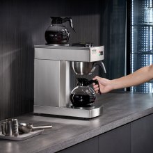 VEVOR Kommerzielle Filterkaffeemaschine Kaffeemaschine mit 2 Glaskaraffen