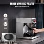 VEVOR Kommerzielle Filterkaffeemaschine Kaffeemaschine 3 Glaskaraffen 12 Tassen