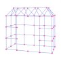 VEVOR Fort Building Kit for Kids, 180 PCS Creative STEM Construction Toys, for 4 5 6 7 8+ Year Old Boys Girls, Upgraded Balls, Ring & Ball Toss, Educational Activity, Indoor Outdoor Play, Storage Bag