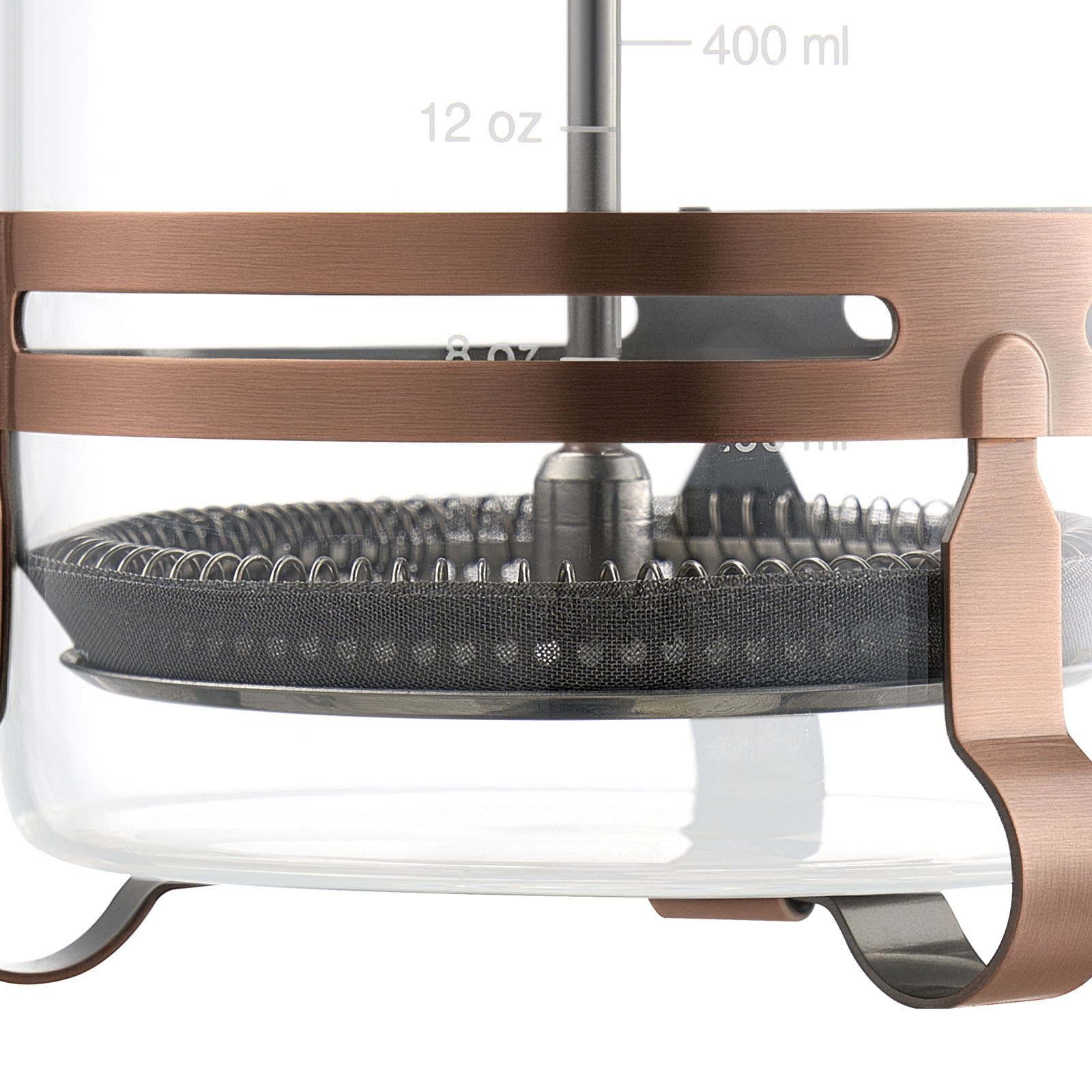 VEVOR French Press Coffee Maker, 1 Liter Borosilicate Glass Coffee Press Tea Maker with Stainless Steel Filter, Large Glass French Presses Cold Brew for Camping Travel Home Kitchen, Copper