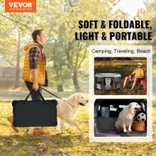 VEVOR Welpenlaufstall aus 600D Oxford-Gewebe Welpenauslauf 1168 x 1168 x 584 mm Tierlaufstall mit 8 Netzpaneelen Laufstall faltbar Freilaufgehege Ideal für Hunde Hasen Katzen usw.
