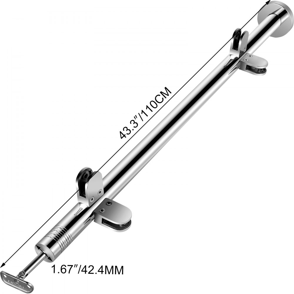 Vevor Geländerpfosten Balkonsäule 110cm Zaunsäule Handlauf Eck Treppengeländer