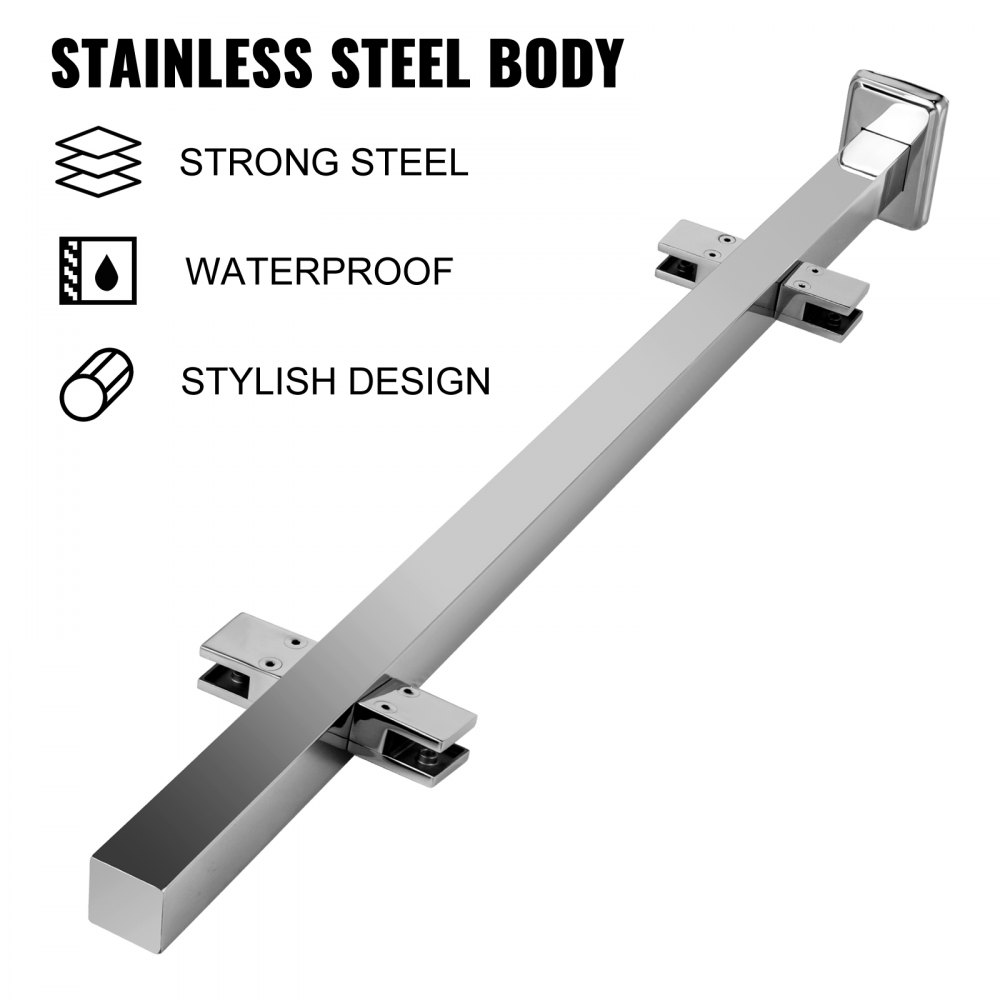 Vevor Geländerpfosten Edelstahl Pfosten Glasgeländer Treppengeländer 980 Mm