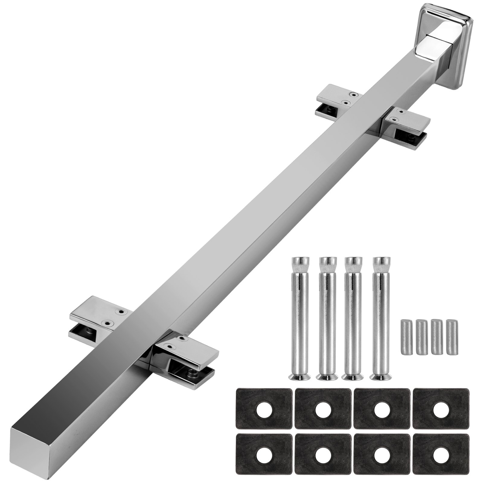 Vevor Geländerpfosten Edelstahl Pfosten Glasgeländer Treppengeländer 980 Mm