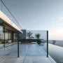 VEVOR Glasklemme, 41,34 Zoll hohe Glasgeländerhalterung für 0,39 bis 0,47 Zoll dickes gehärtetes Glas, Glasmontageklemme aus Edelstahl 304, Glasregalhalterung für Balkon, Garten, Terrasse, Treppe, Sch
