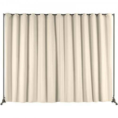 VEVOR 301 x 30 x 240,5 cm Paravent Mobiler Raumteiler, Freistehende Sichtschutzwand Raumteiler Stellwand Trennwand Sichtschutz für Outdoor, Büros, Balkon, Schlafzimmer, Wohnzimmer usw. Schwarz