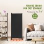 VEVOR Raumteiler Trennwand 3-teiliger Paravent Stellwand, faltbarer Sichtschutz für Büro Schlafzimmer Esszimmer Arbeitszimmer Balkon, Raumtrenner freistehend (228 x 52 x 184 cm), Schwarz