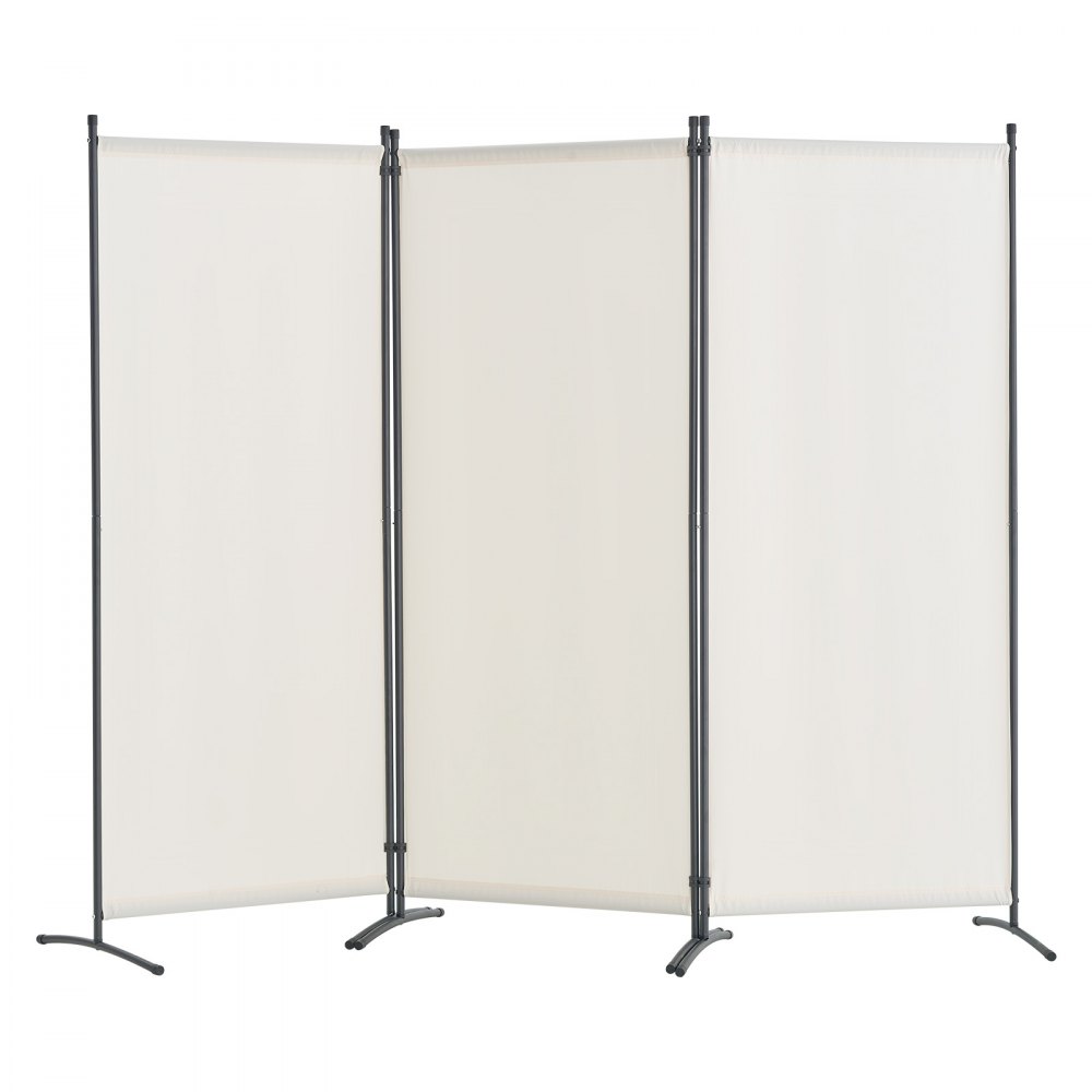 VEVOR Raumteiler Trennwand 3-teiliger Paravent Stellwand, faltbarer Sichtschutz für Büro Schlafzimmer Esszimmer Arbeitszimmer Balkon, Raumtrenner freistehend (228 x 52 x 184 cm), Weiß