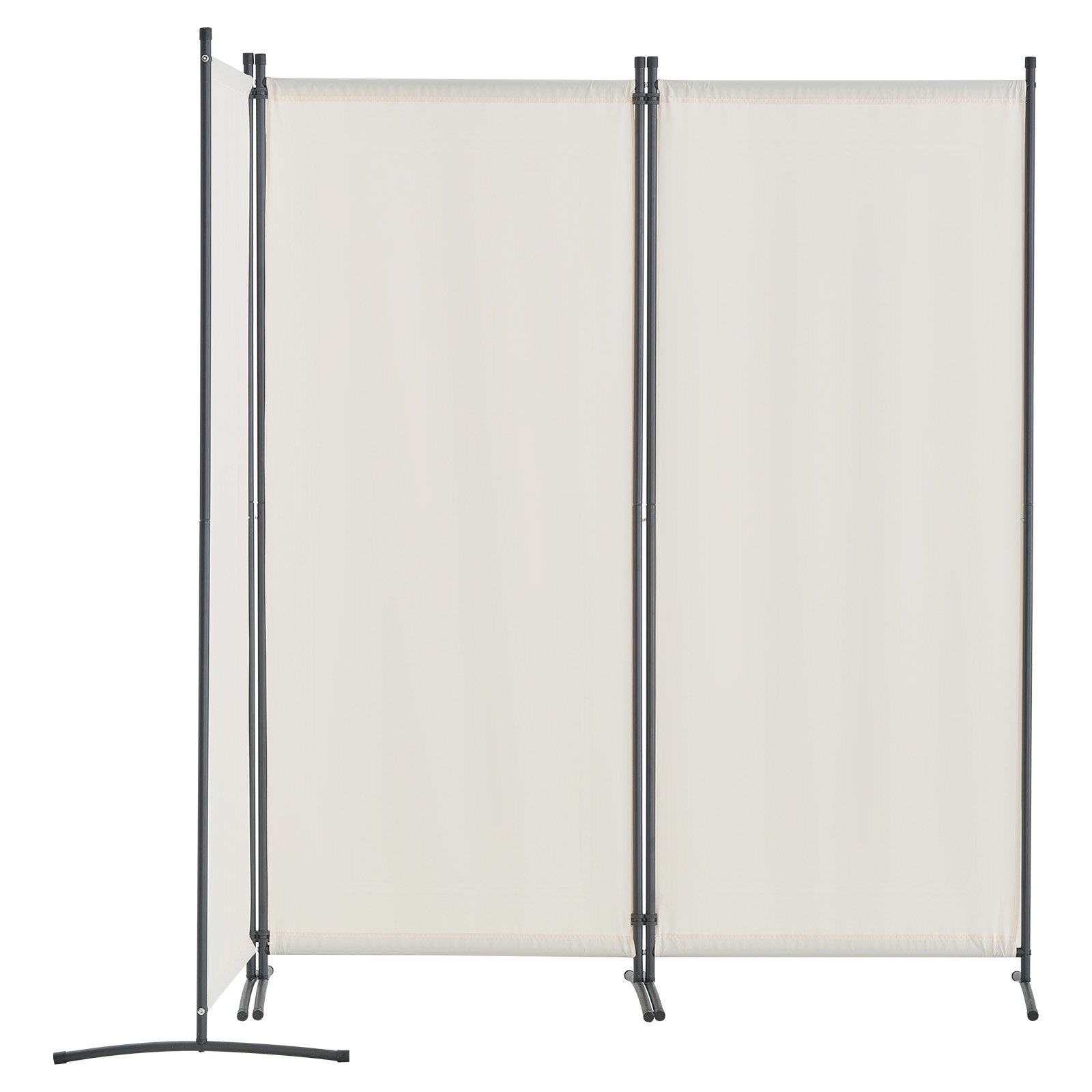 VEVOR Room Divider Partition 3-Panel Folding Screen Privacy Screen for Office, Bedroom, Dining Room, Study, Balcony, Freestanding Room Divider (228 x 52 x 184 cm), White