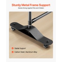 VEVOR Raumteiler Trennwand Paravent Stellwand Einzelpanel, Tragbarer Sichtschutz für Büro Schlafzimmer Esszimmer Arbeitszimmer Balkon, Raumtrenner Rollbar (308,5 x 45 x 245,5 cm), Grau