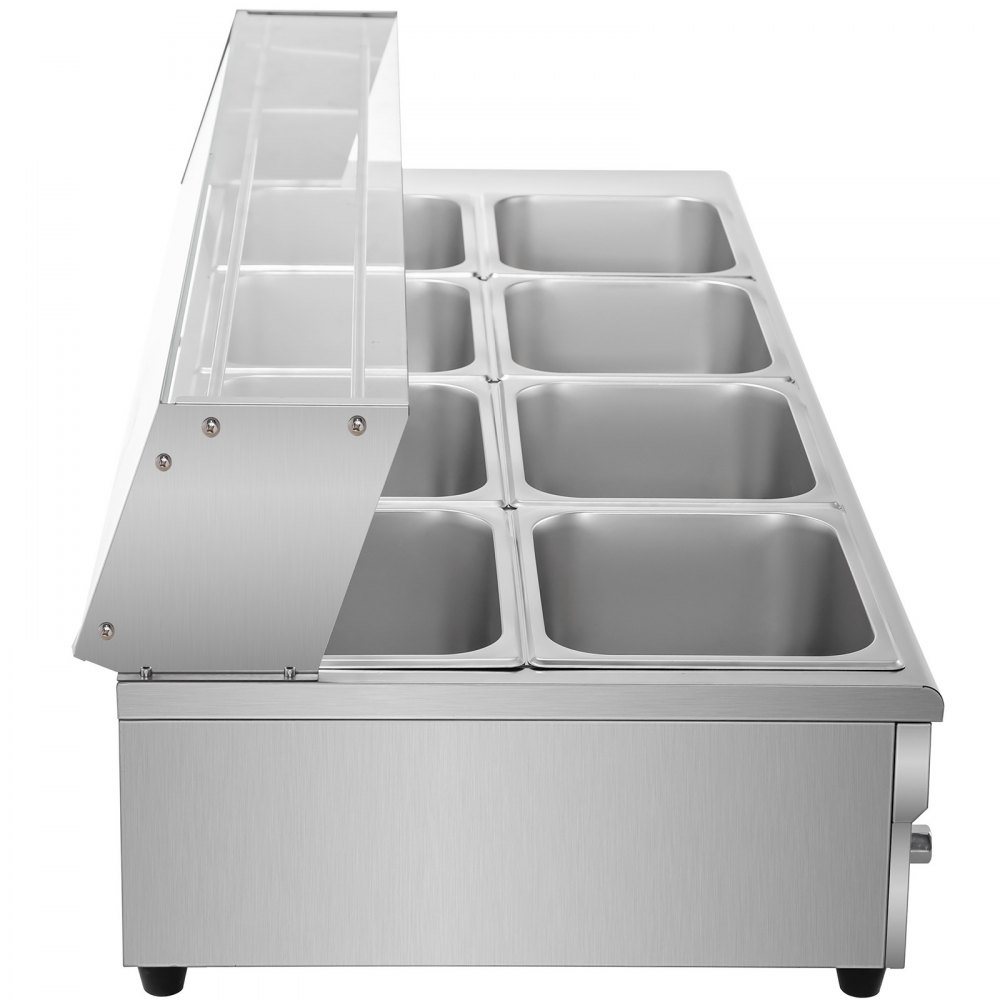 Gastronomie Behälter Edelstahl Speisenwärmer 8 Pfannen 2000w Warmhaltebehälter