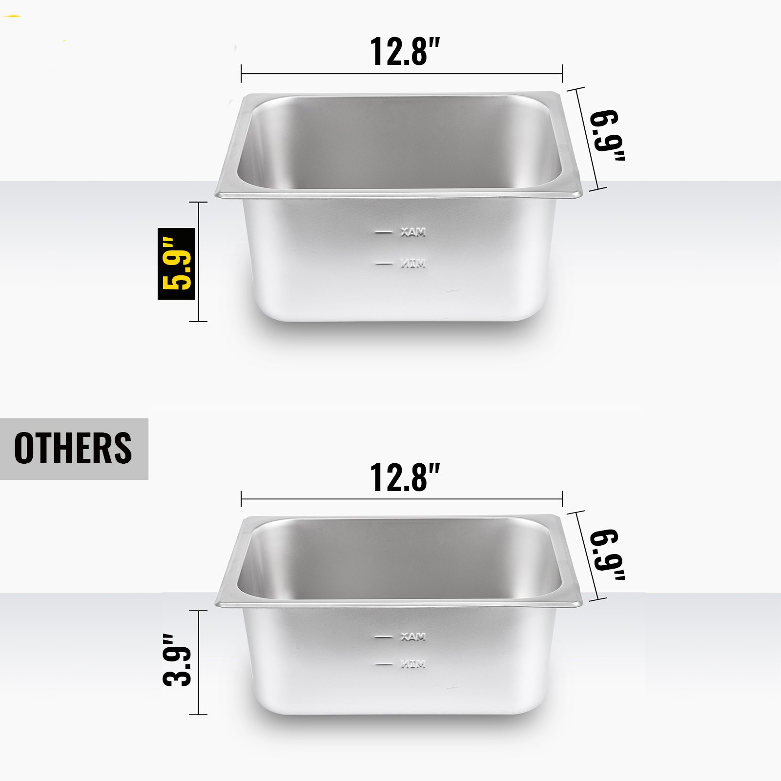 Gastronomie Beh?lter Edelstahl, Speisenw?rmer, 9 Pfannen, Warmhaltebeh?lter