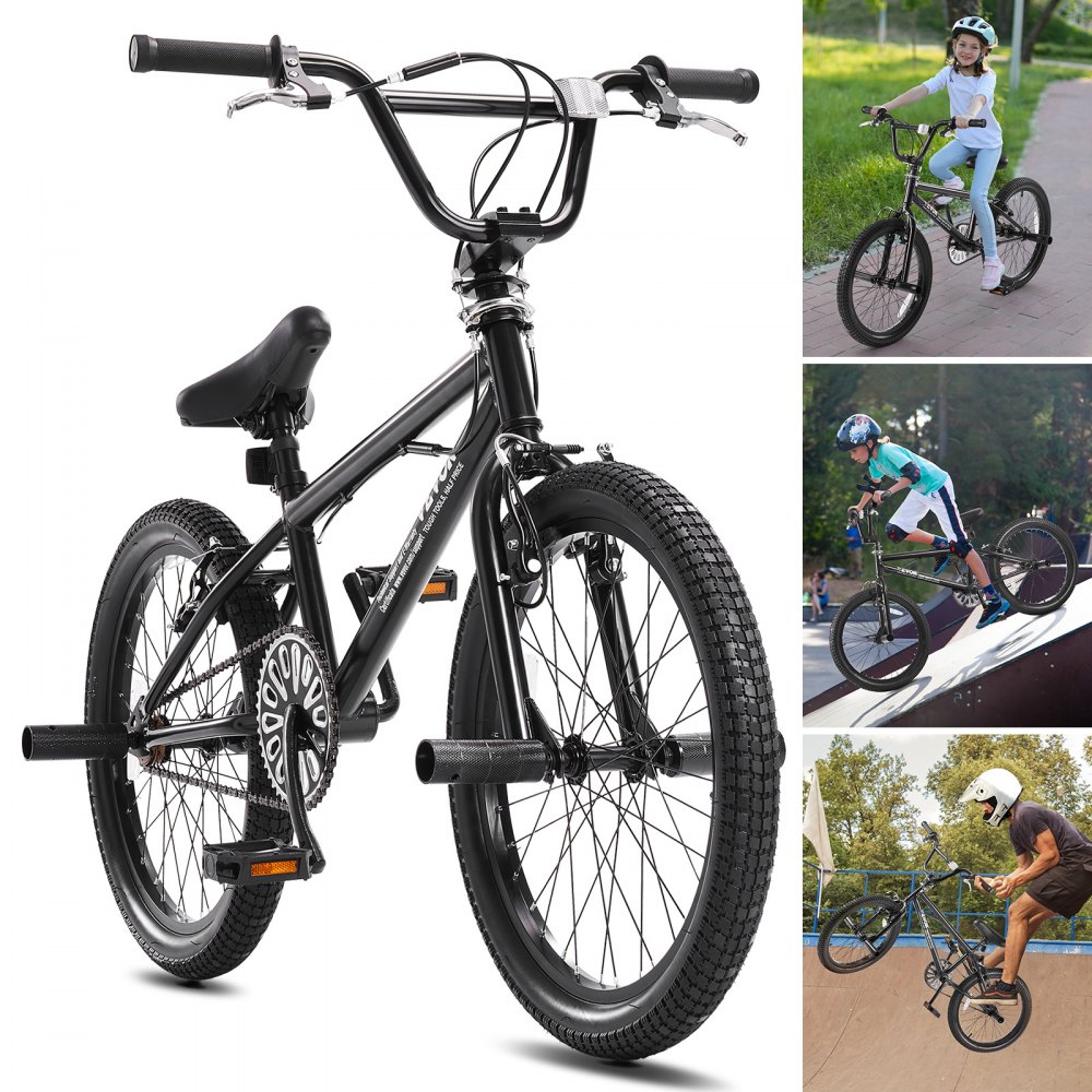 VEVOR BMX Fahrrad Freestyle BMX 50,8 cm Rad mit 4 Pegs Fahrräder für Anfänger & Fortgeschrittene, 120 kg belastbare BMX-Fahrräder Rahmen aus Hi-Ten-Stahl für Erwachsene Männer Frauen