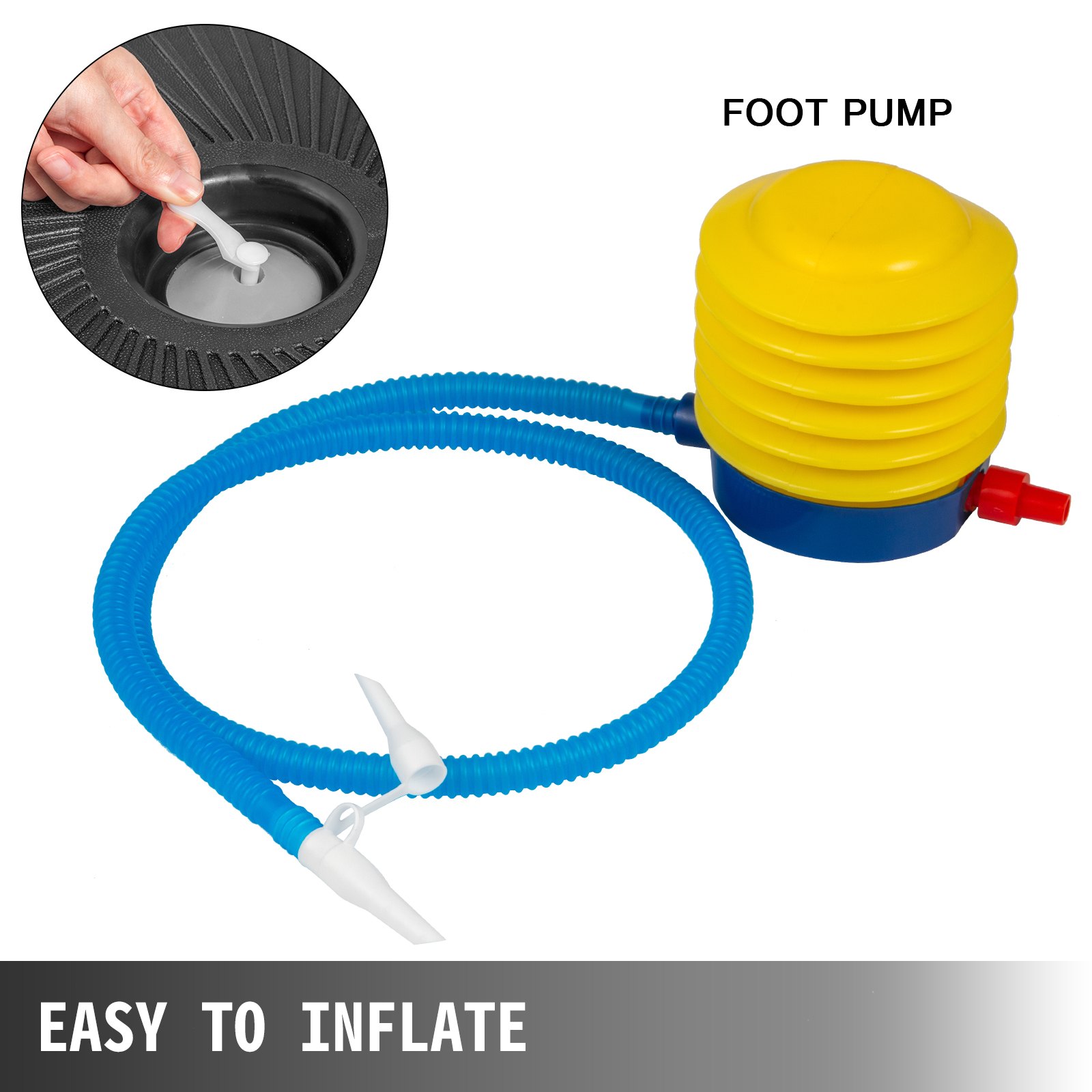 VEVOR Balance-Ball 60 cm Balance-Trainer Krafttraining Balance Halbkugel Yoga Balance-Bälle Fitnessübung mit Pumpe Blau Halbkugel Kuppelball