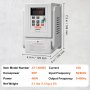 VEVOR 4kW 18A 5PS Frequenzumrichter VFD AC 220–240V Frequenzregler Drehzahlregler Frequenzwandler Wechselrichtermotor VFD Inverter Variable Frequency Driver inkl. 20cm Steuerkabel