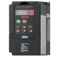 VEVOR Frequenzumrichter VFD 1 PS, 0,75 kW, 3,5 A, 1- oder 3-phasiger 220-V-Eingang auf 3-phasigen 220-V-Ausgang, 40–60 Hz Eingang, 0–400 Hz Ausgang, VFD für Spindelmotor-CNC-Drehzahlregelung