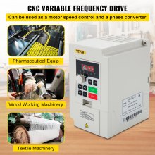 VEVOR Converter Variabler Frequenzumrichter 220 V 3 kW 4PS Variable Vfd Drehzahlregler Cnc Umrichter -5~40 °C Vibration < 0,5 G Ein-/Ausgangsstrom