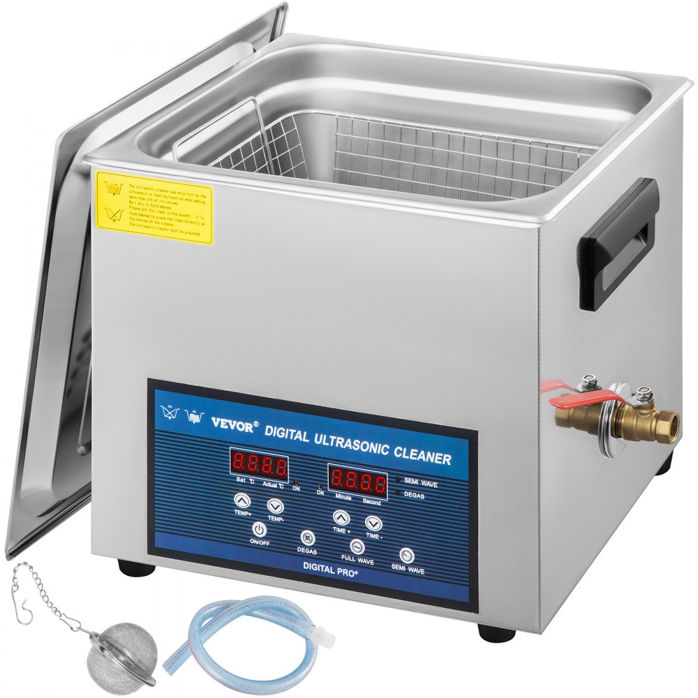 VEVOR Ultraschallreiniger 10L, Ultraschall Reinigungsgerät 260W , Zweifrequenz-Ultraschallreiniger, Schmuckreiniger Ultraschall Ultraschallreiniger Ultraschallreinigungsgerät Brille mit LED-Bildschirm