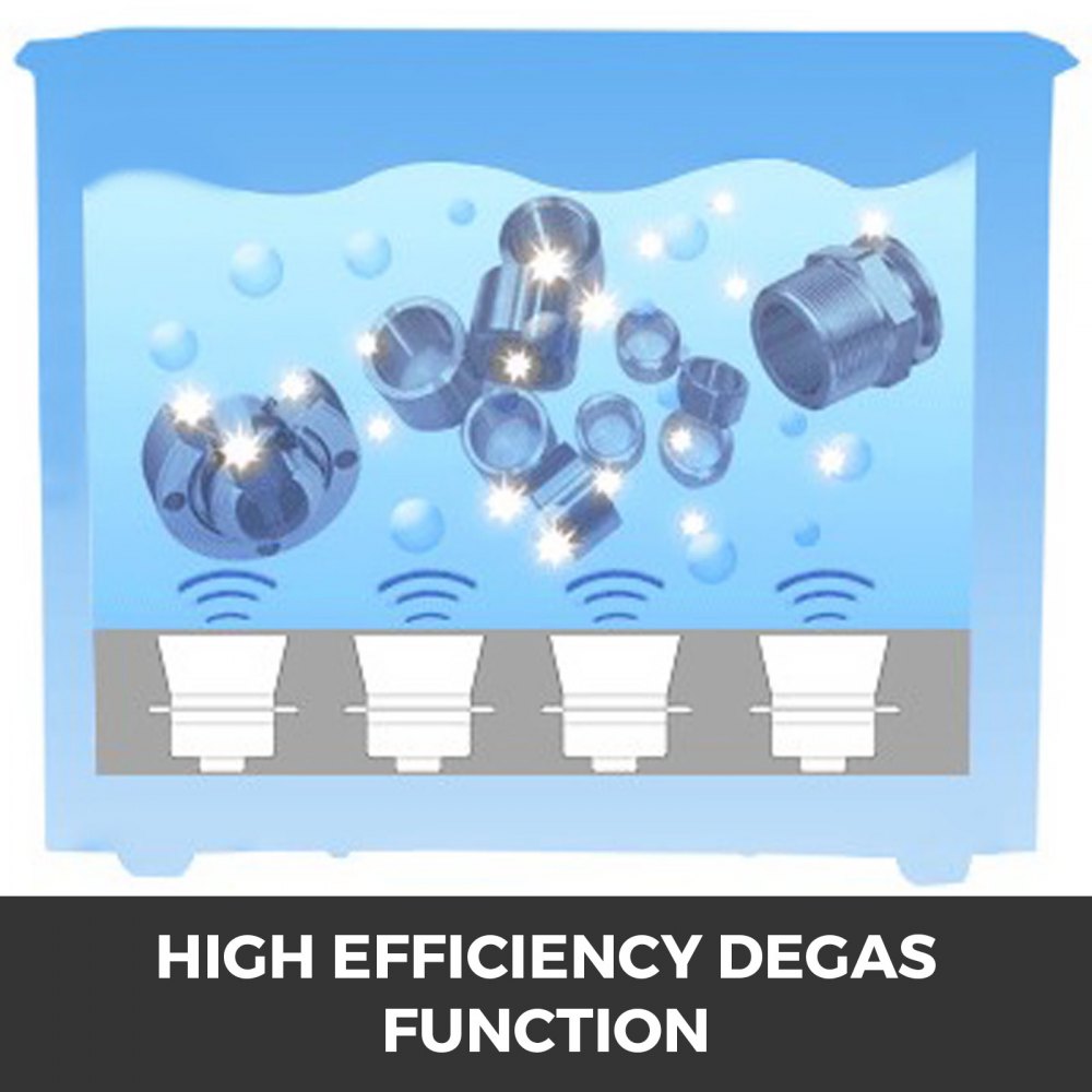 3.2l Digitaler Ultraschallreiniger Mit Heizung 28 / 40khz Entgasen