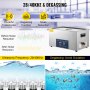 VEVOR Ultraschall Reiniger 30 L, Ultraschallreiniger Brille 220 V, Ultraschall Reiniger aus Edelstahl, Ultraschallgerät mit 2 Einstellbarer Reinigungsleistung 300 W, 600 W, für Zahnheilkunde, Geschirr