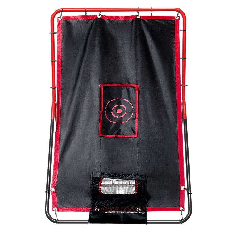 VEVOR Baseball- und Softball-Rebounder-Netz, 3,5 x 4,5 Fuß 2-in-1 Switch Hitter Pitch Trainer, PitchBack Baseball Pitching Return Trainer Nest, Bounce Back Net für Feld-/Wurfübungen