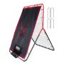 VEVOR Baseball- und Softball-Rebounder-Netz, 3,5 x 4,5 Fuß 2-in-1 Switch Hitter Pitch Trainer, PitchBack Baseball Pitching Return Trainer Nest, Bounce Back Net für Feld-/Wurfübungen