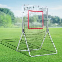VEVOR Baseball- und Softball-Rebounder-Netz, 3,5 x 6 Fuß PitchBack Baseball Pitching Nest, Softball Pitchback-Netz, Fielding-Trainer, Bounce-Back-Netz für Fielding-/Wurfübungen, 5 einstellbare Winkel