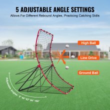 VEVOR Baseball- und Softball-Rebounder-Netz, 4 x 5,5 Fuß PitchBack Baseball Pitching Nest, Pitch Return Trainer Rebound-Netz mit Pitching-Ziel, All-Angle-Fielding-Rebound-Netz für Grounders Pop Flies