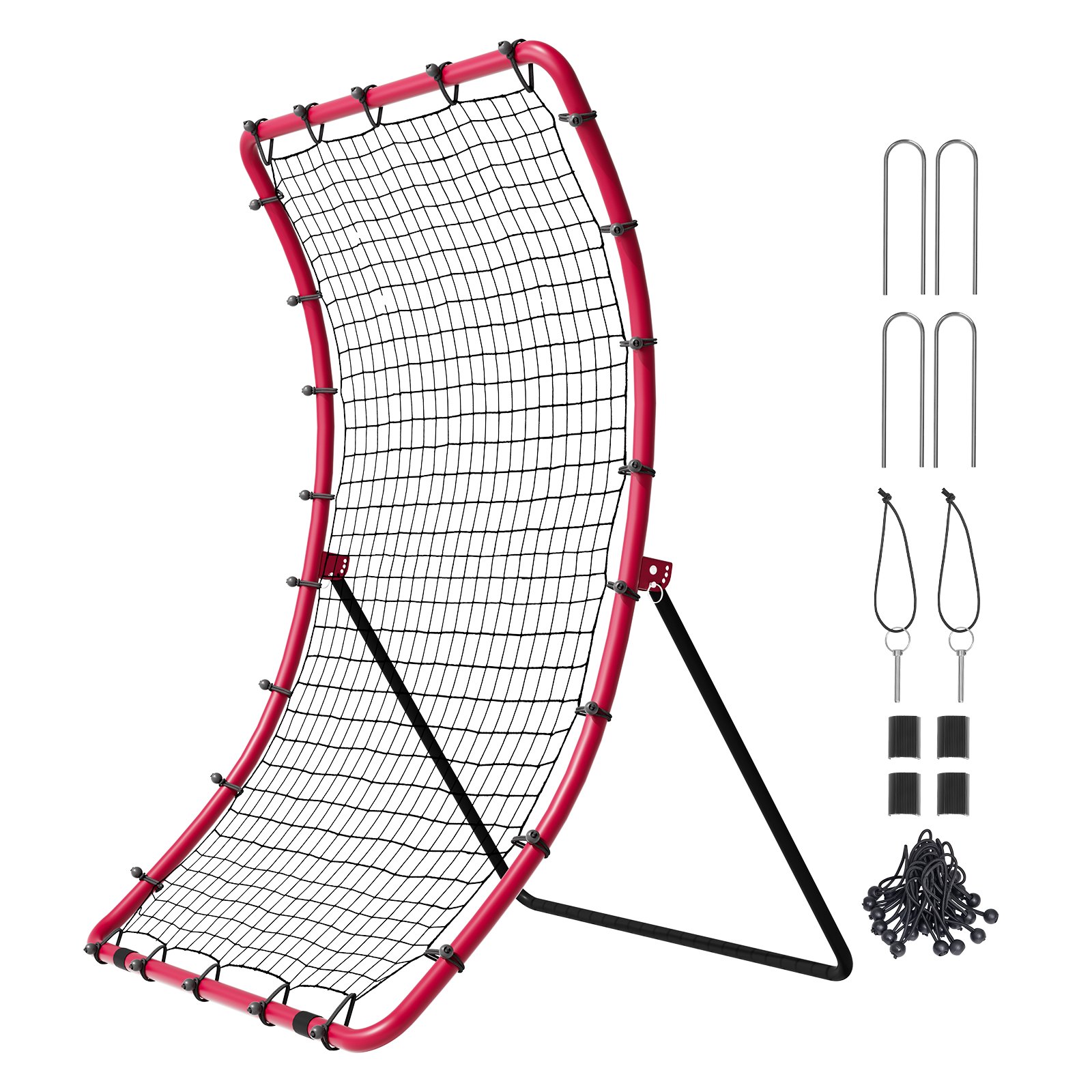 VEVOR Baseball- und Softball-Rebounder-Netz, 4 x 5,5 Fuß PitchBack Baseball Pitching Nest, Pitch Return Trainer Rebound-Netz mit Pitching-Ziel, All-Angle-Fielding-Rebound-Netz für Grounders Pop Flies