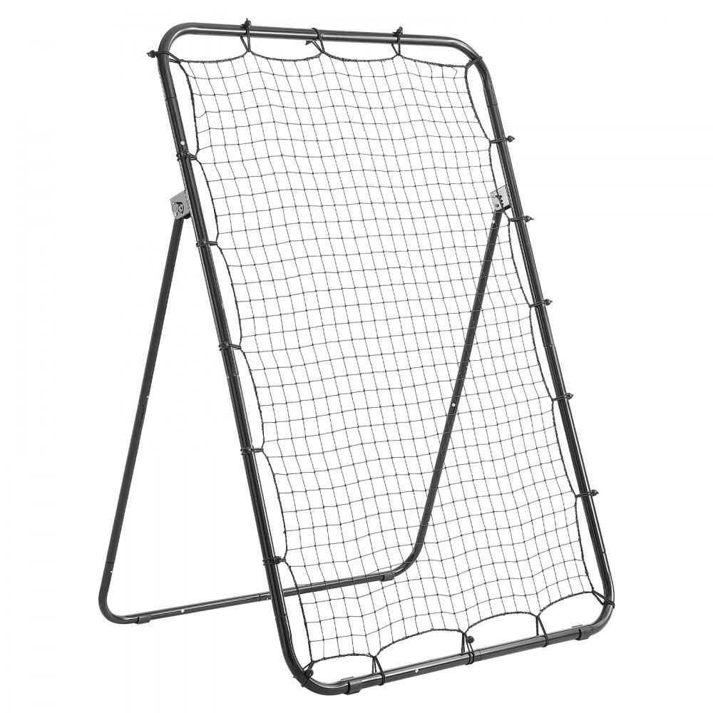 VEVOR Baseball-Rebounder-Netz 120 x 180 cm 5 Winkel Pitchback-Trainingsnetz für Baseball, Softball und Einzeltraining im Innen- und Außenbereich, mit PE-Netz, 4 Bodenankern und Faltbarem Stahlrahmen