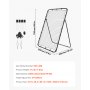 VEVOR Baseball-Rebounder-Netz 120 x 180 cm 5 Winkel Pitchback-Trainingsnetz für Baseball, Softball und Einzeltraining im Innen- und Außenbereich, mit PE-Netz, 4 Bodenankern und Faltbarem Stahlrahmen